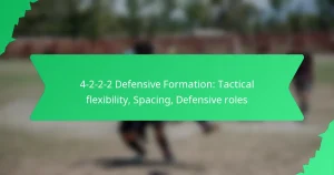 4-2-2-2 Defensive Formation: Tactical flexibility, Spacing, Defensive roles