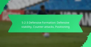 5-2-3 Defensive Formation: Defensive stability, Counter-attacks, Positioning