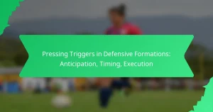 Pressing Triggers in Defensive Formations: Anticipation, Timing, Execution