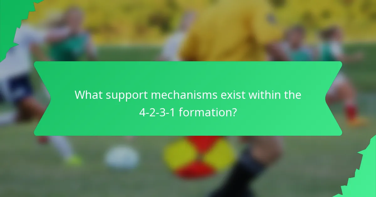What support mechanisms exist within the 4-2-3-1 formation?